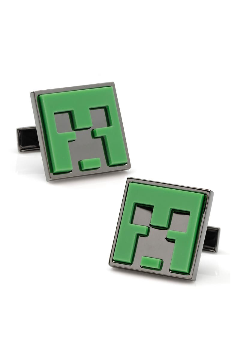 Cufflinks, Inc. Minecraft Creeper Cuff Links, Alternate, color, Green