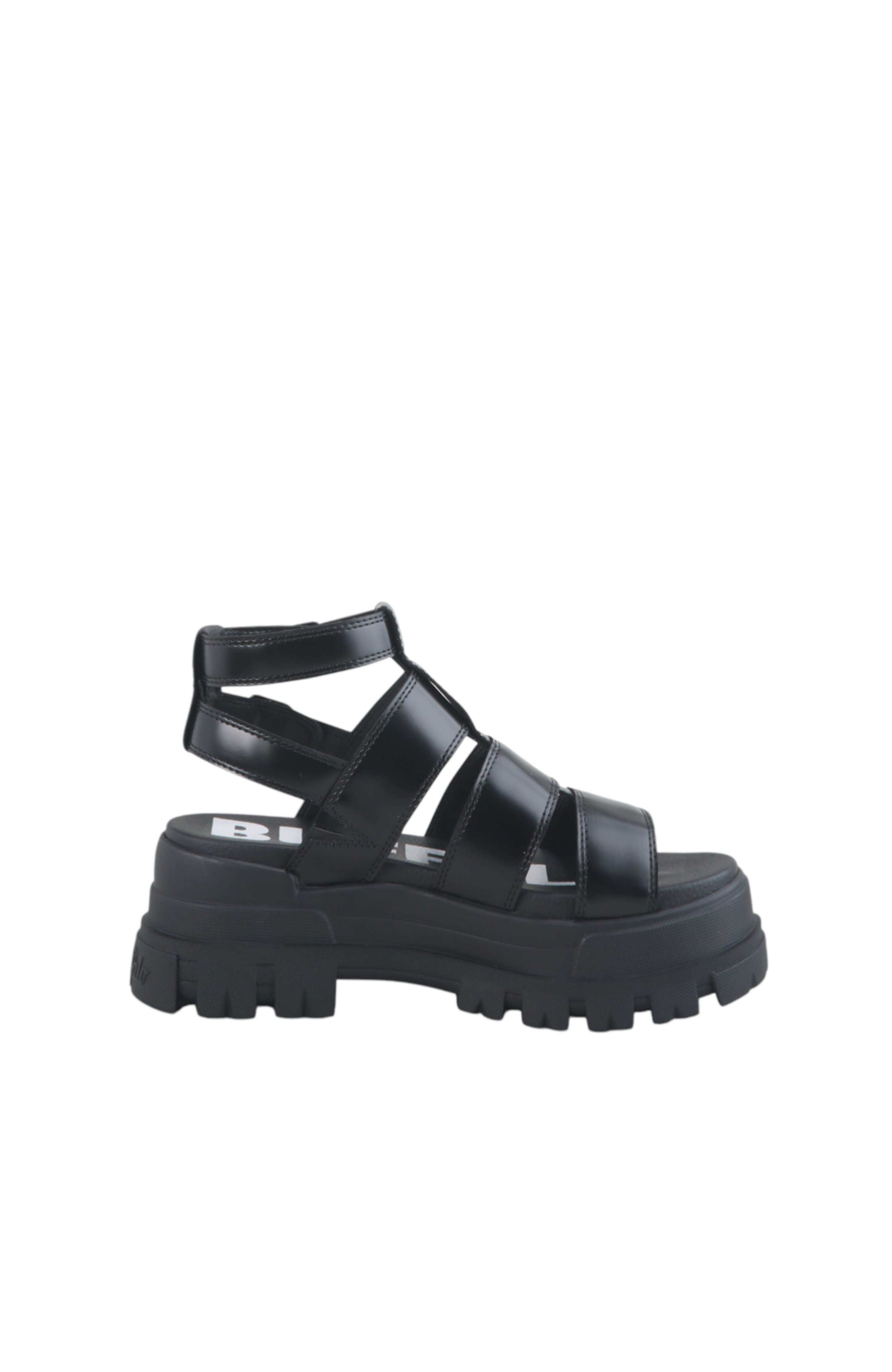 Buffalo Boots Aspha Gld Platform Sandal, Alternate, color, Black