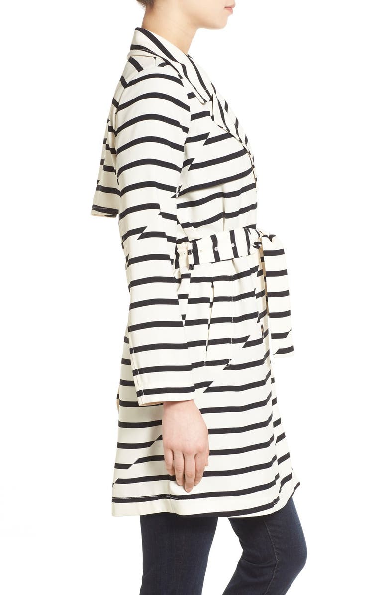 Madewell 'Parcel' Stripe Trench Coat, Alternate, color,