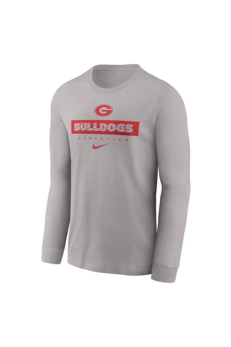 Men's Nike Gray Georgia Bulldogs 2024 Sideline Legend Performance Long Sleeve T-Shirt, Alternate, color, Gray