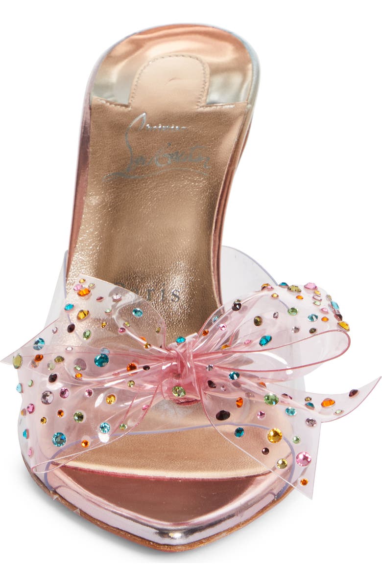 Christian Louboutin Crystal Embellished Pointed Toe Slide Sandal, Alternate, color,