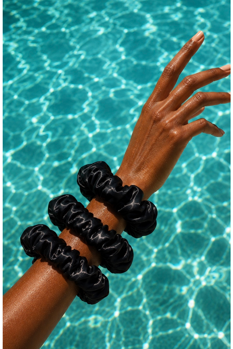 Silky Satin Scrunchies, Alternate, color, None