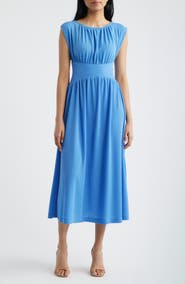 Anne Klein Pebble Shirred Midi Dress