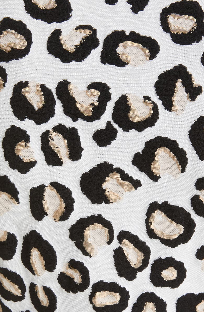 Alaïa Leopard Print Skater Dress, Alternate, color, 