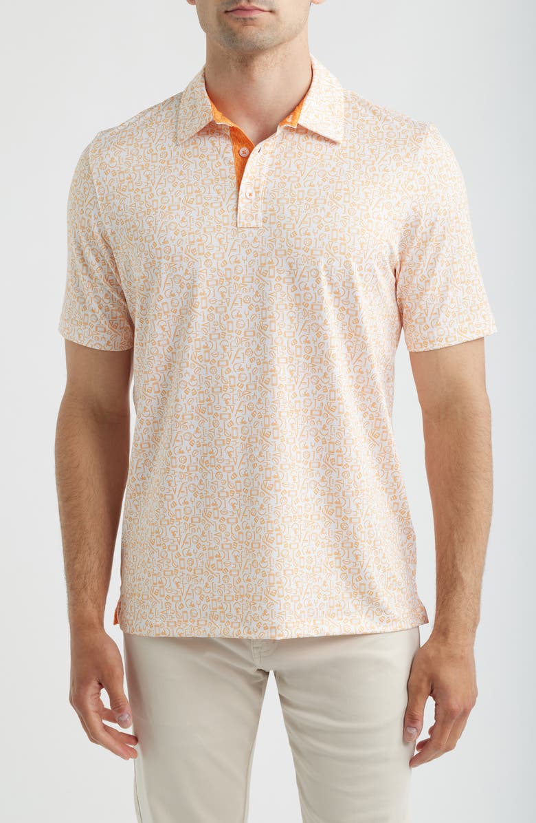 Johnston & Murphy XC+<sup>™</sup> Performance Game Day Polo, Main, color, Brt Orange