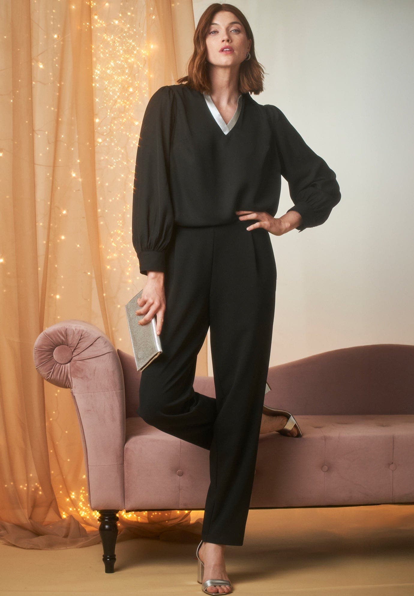 Georgette V-Neck Blouse - image 2