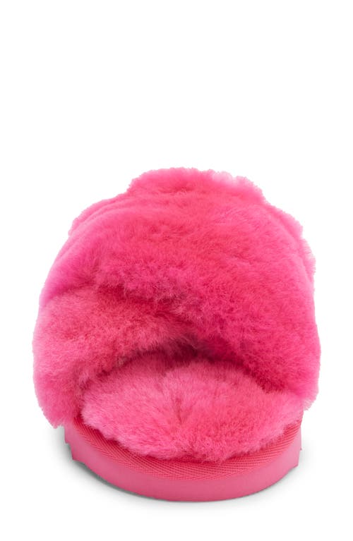 Ez Feet Genuine Shearling Mule In Pink