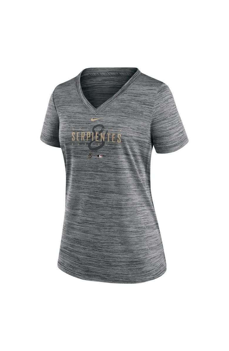 Nike Women's Nike Gray Arizona Diamondbacks City Connect Velocity Practice Performance V-Neck T-Shirt, Alternate, color,