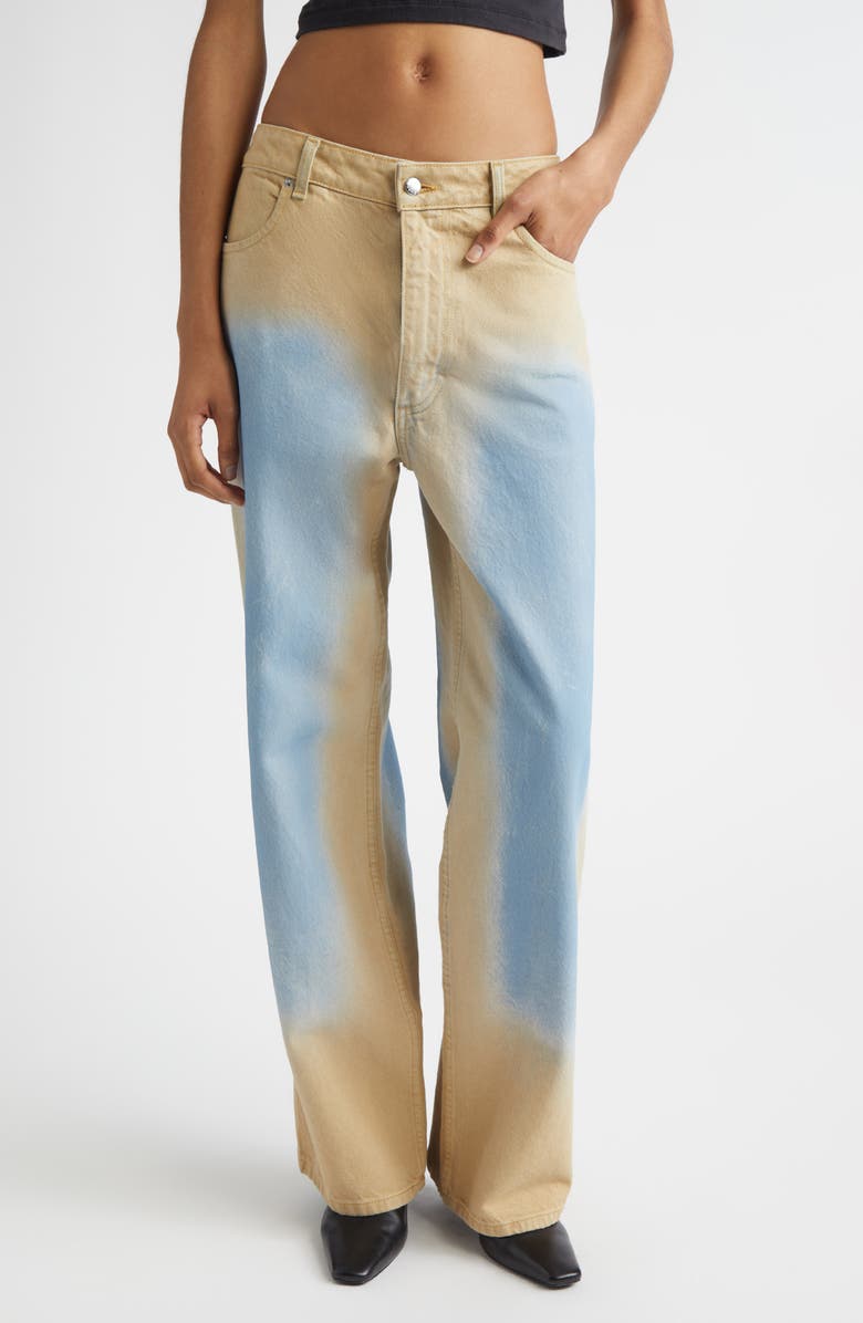Eckhaus Latta Wide Leg Jeans, Main, color, Sandbar