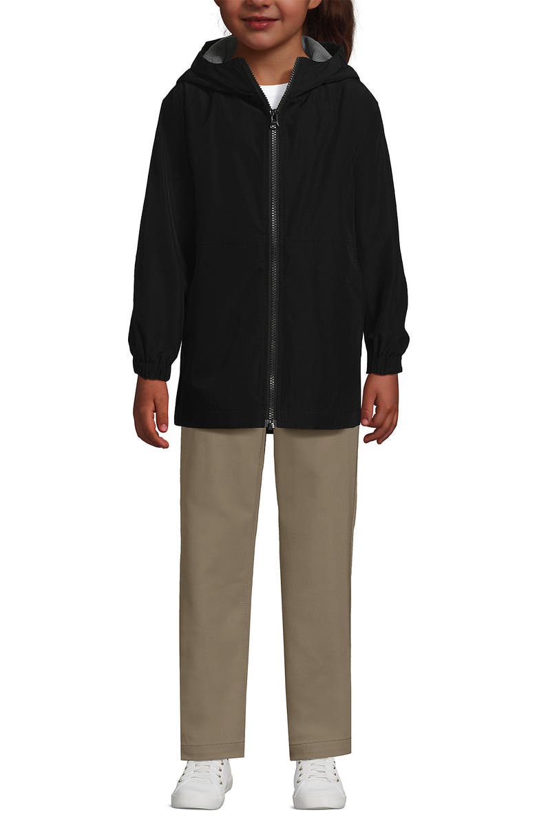Lands' End School Uniform Kids Rain Jacket, Main, color, Black
