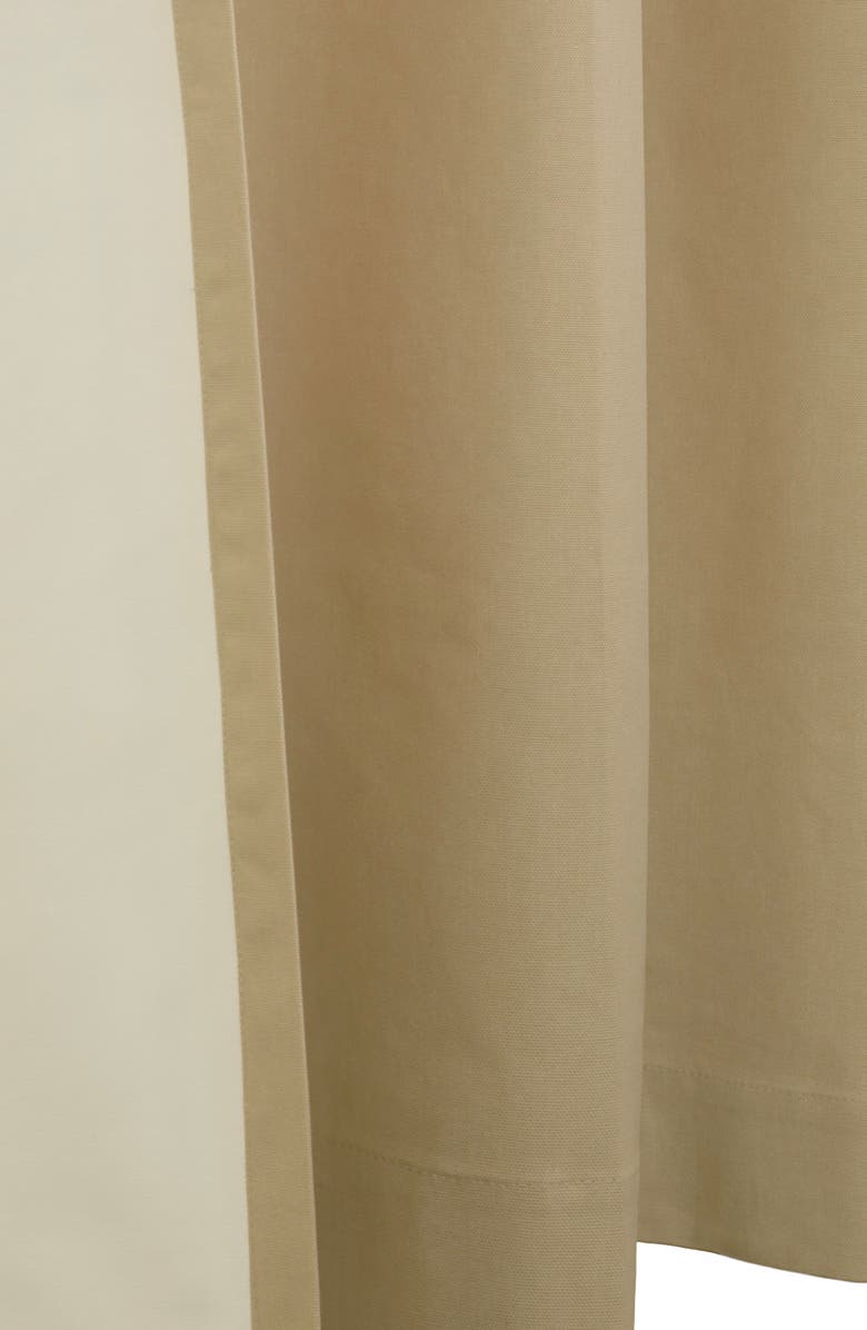 Outdoor Decor by Commonwealth Set of 2 Cotton Curtain Panels, Alternate, color, Khaki