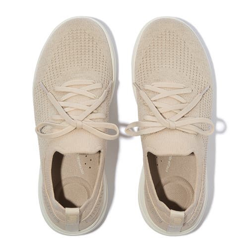 Fitflop Super-q Knit Slip-on Laced Sneakers In Neutral