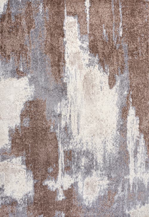 Jonathan Y Zoe Contemporary Bohemian Abstract Marble Area Rug In Brown/cream