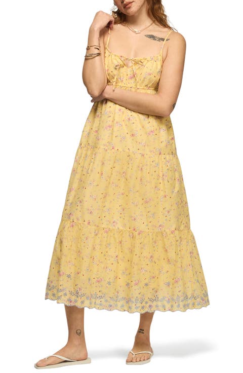 Floral Print Tiered Maxi Dress