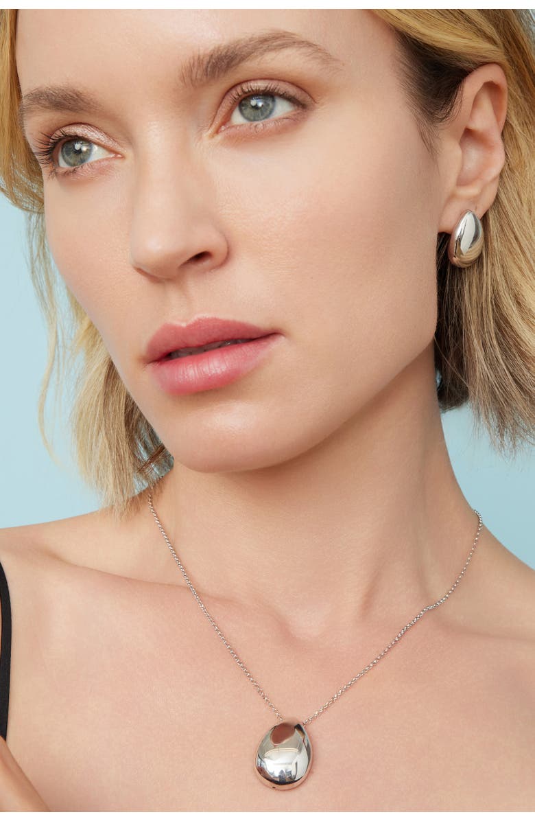 Oradina Sterling Silver Reflection Pendant Necklace, Alternate, color, Silver