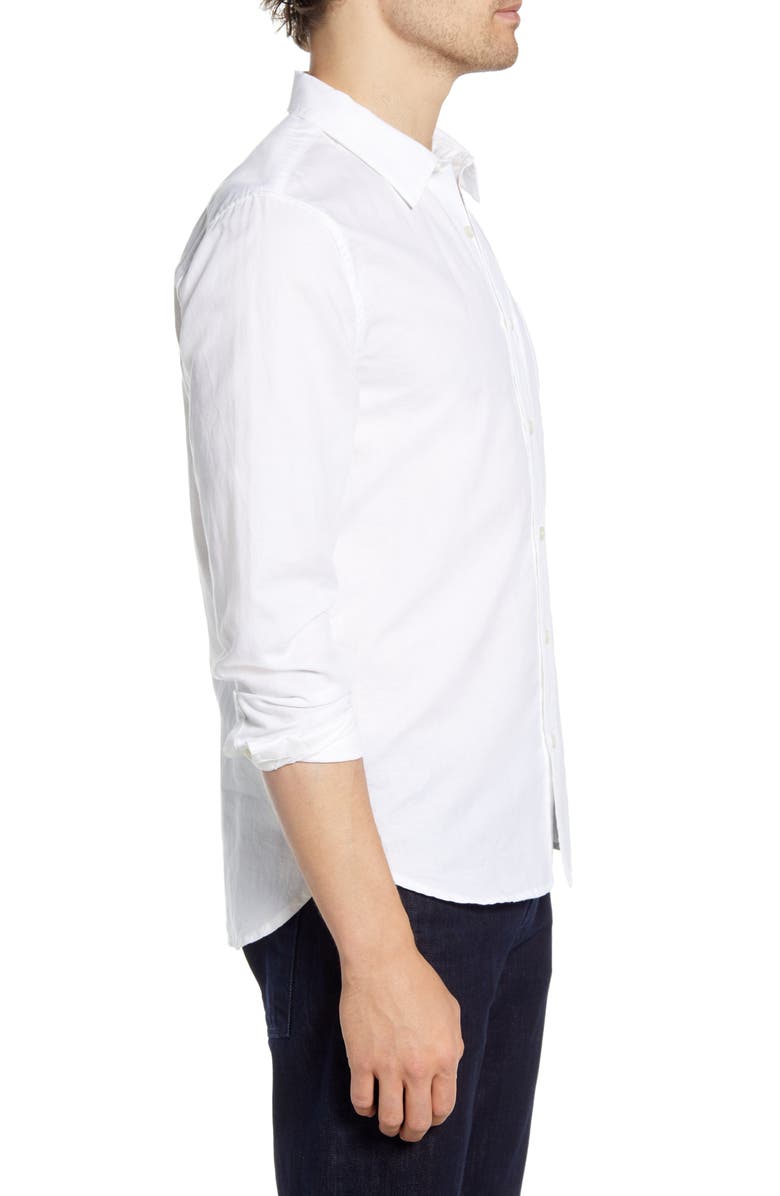 7 For All Mankind <sup>®</sup> Slim Fit Linen Blend Button-Up Shirt, Alternate, color, 