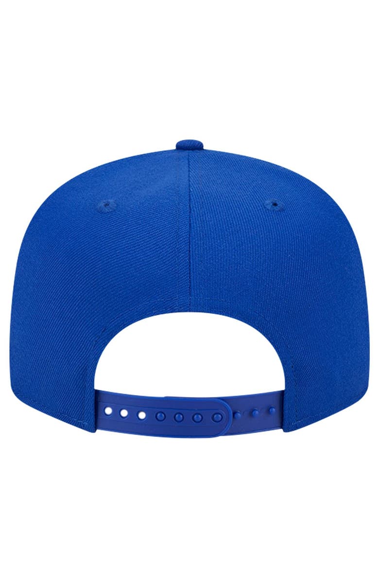 New Era Men's New Era Royal Philadelphia 76ers Evergreen Script Side Patch 9FIFTY Snapback Hat, Alternate, color, 