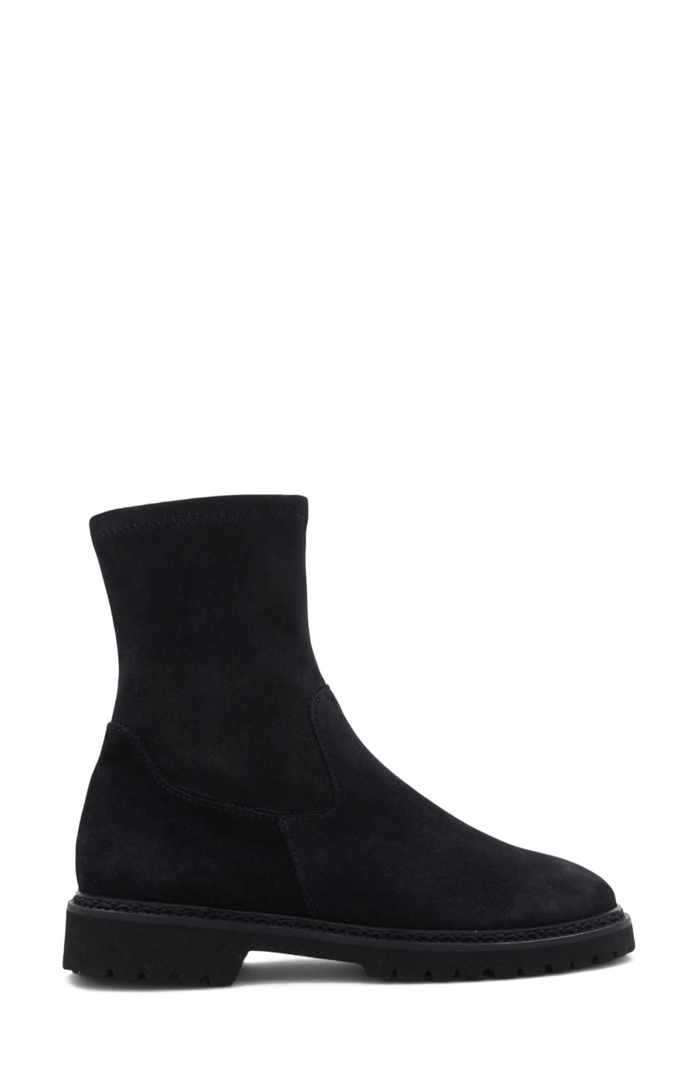 Aquatalia Maryann Weatherproof Suede Bootie, Alternate, color, Black Suede