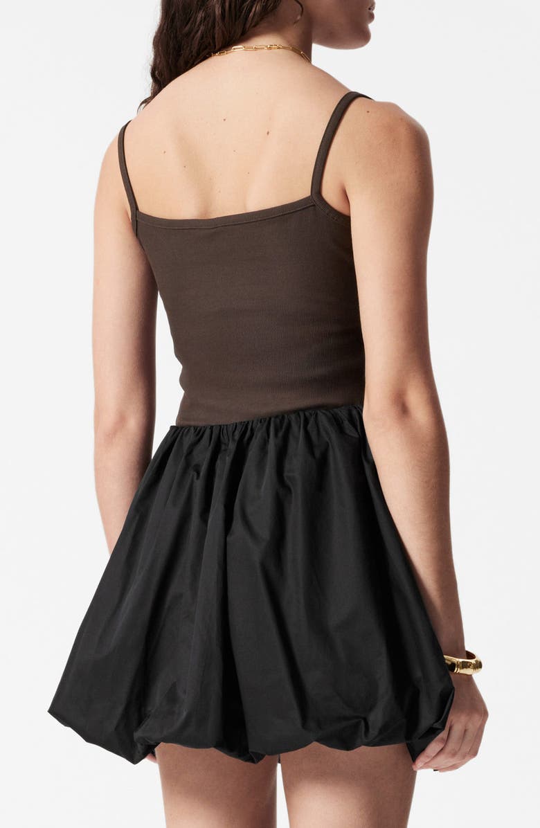 & Other Stories Square Neck Stretch Cotton Camisole, Alternate, color, Brown Dark