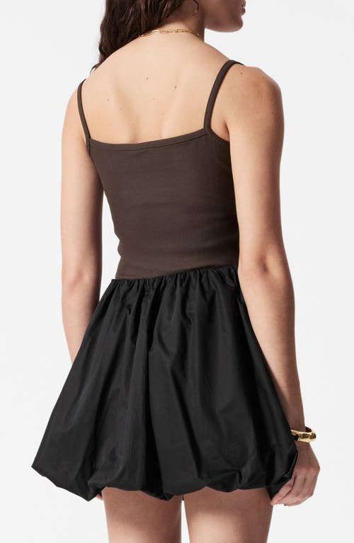 & Other Stories Square Neck Stretch Cotton Camisole In Black