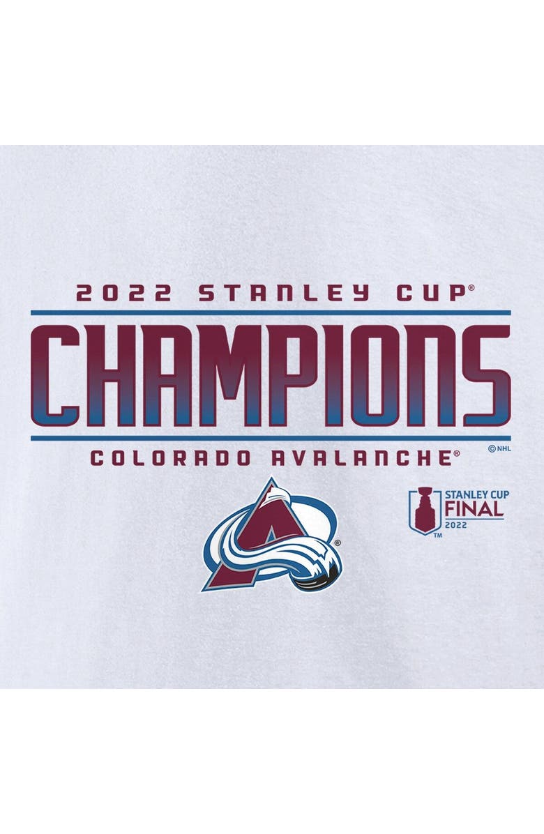 FANATICS Men's Fanatics Branded White Colorado Avalanche 2022 Stanley Cup Champions Signature Roster T-Shirt, Alternate, color,