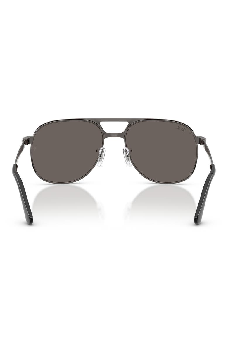 Bill Max 56mm Square Sunglasses, Alternate, color, GUNMETAL / DARK GREY