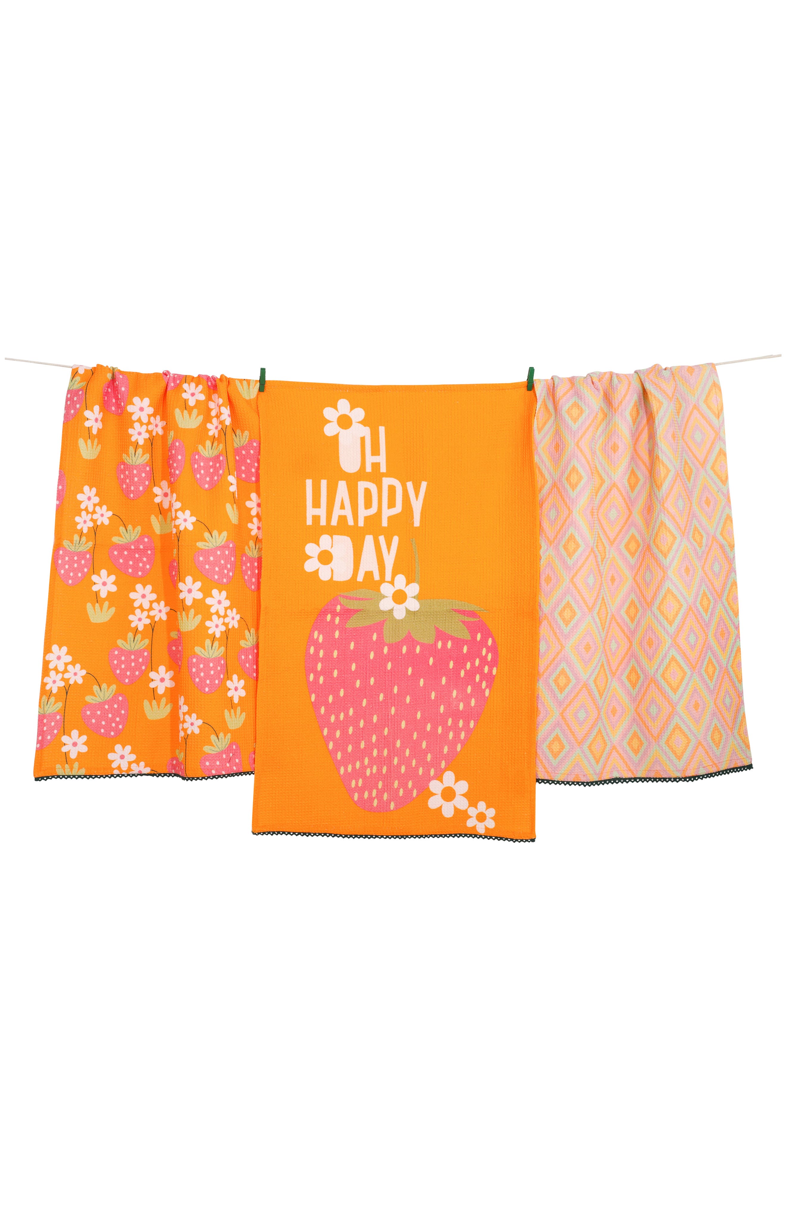 Tiramisu Oh Happy Day Set of 3 Kitchen Towels