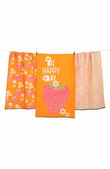 Oh Happy Day Set of 3 Kitchen Towels
