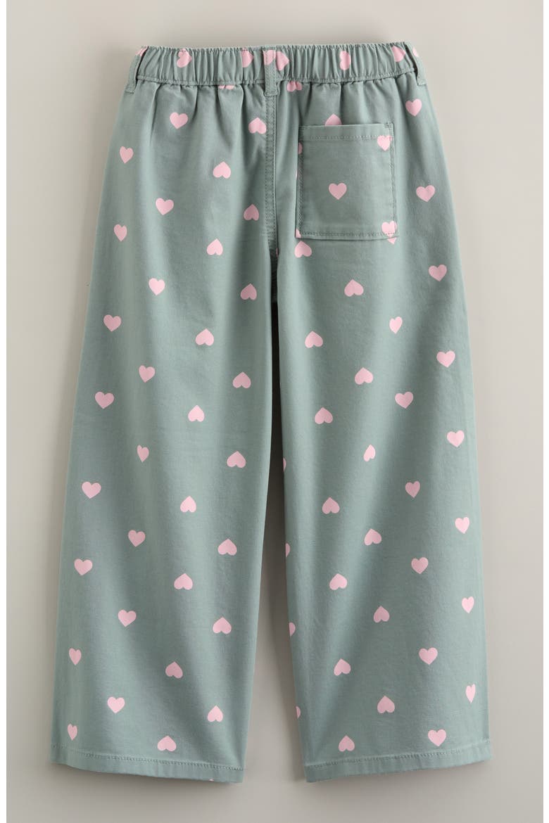 Kids' Wide Leg Pants, Alternate, color, GREEN MILIEU PETITE HEARTS
