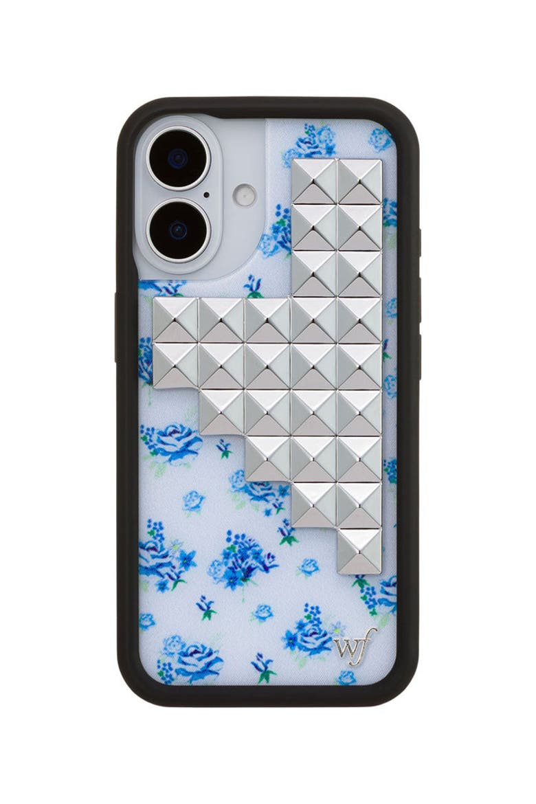 Forget Me Not Floral Stud iPhone Case, Alternate, color, Blue