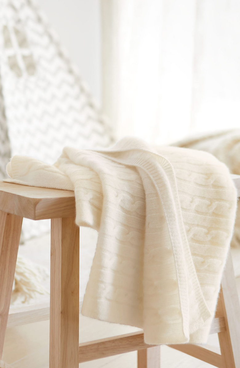 Italic Hallie and Cassie Cashmere Baby Blankets, Alternate, color, 