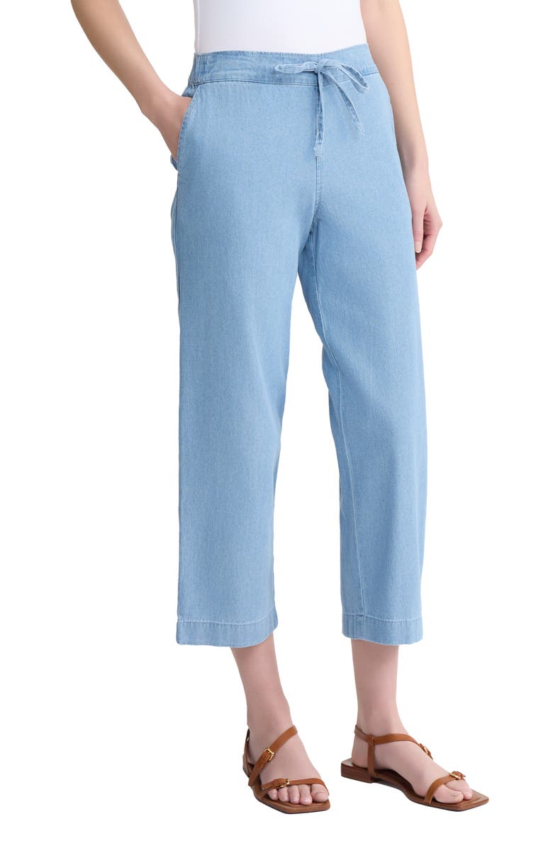 Jones New York Crop Straight Leg Pants, Alternate, color, Pisces Wash