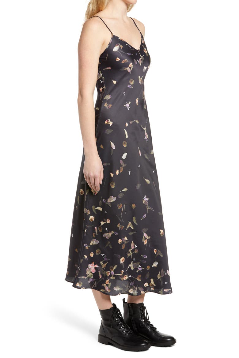 Bryony Mutare Floral Print Slipdress, Alternate, color, BLACK