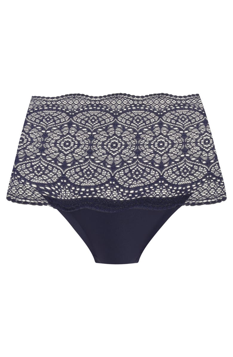 Fantasie Invisible Stretch Lace Briefs, Alternate, color, Navy