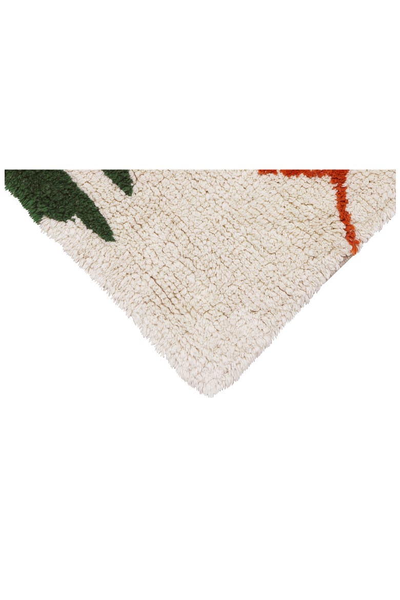 Botanic Plants Washable Cotton Rug, Alternate, color, IVORY