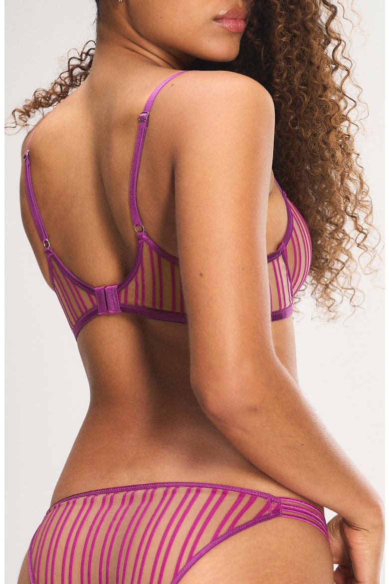 Strappy Hour Lightly Lined Semi-Demi Bra, Alternate, color, PURPLE FLEUR