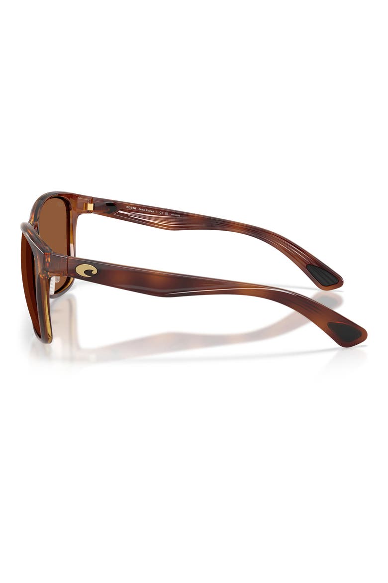 Luna Nueva 57mm Polarized Butterfly Sunglasses, Alternate, color, TORTOISE / COPPER 580G