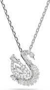 Swarovski Crystal Swan Pendant Necklace