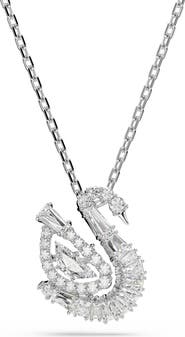 Swarovski Crystal Swan Pendant Necklace