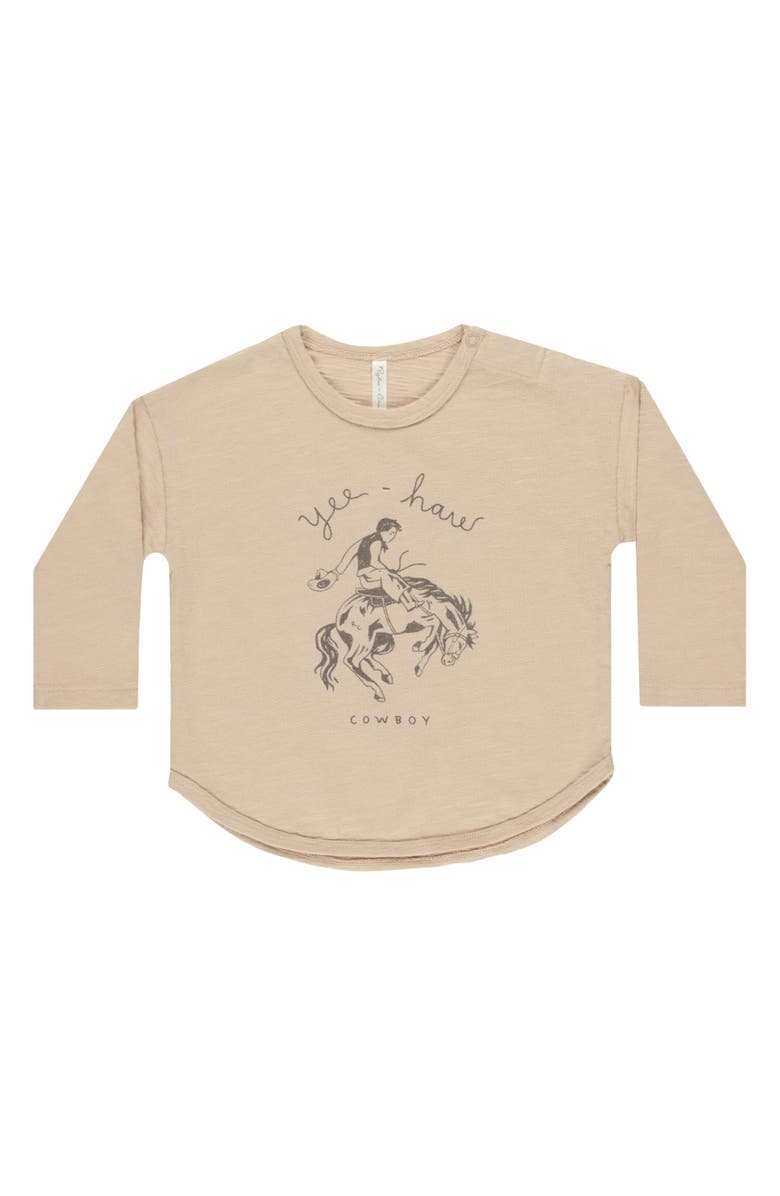 Rylee + Cru Kids' Long Sleeve Cotton Graphic T-Shirt, Main, color, Yee-Haw