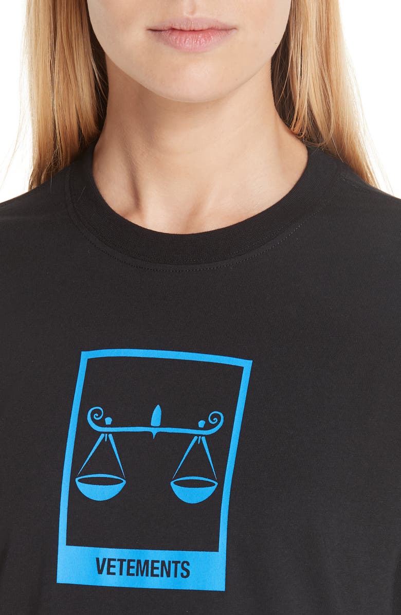 VETEMENTS Horoscope T-Shirt, Alternate, color,