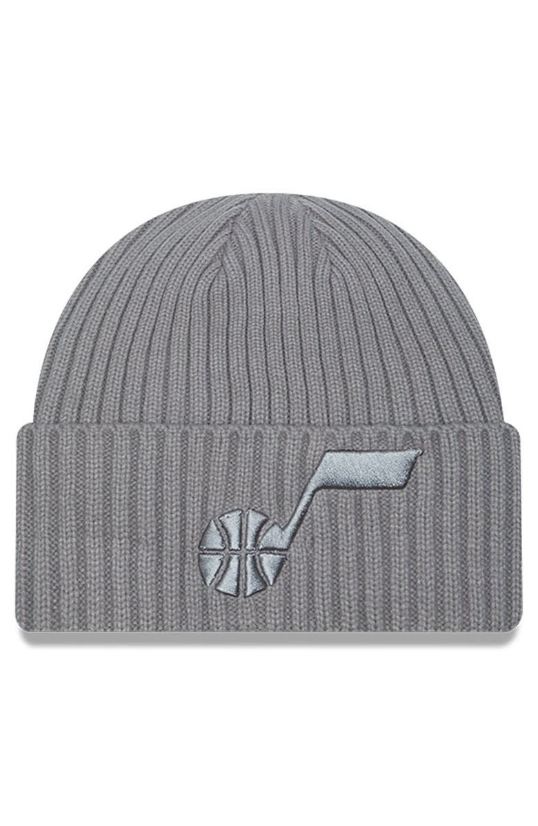 New Era Men's New Era Graphite Utah Jazz Color Pack Cuffed Knit Hat, Main, color,
