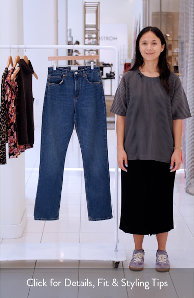 Jax Super High Waist Straight Leg Jeans, sales video thumbnail