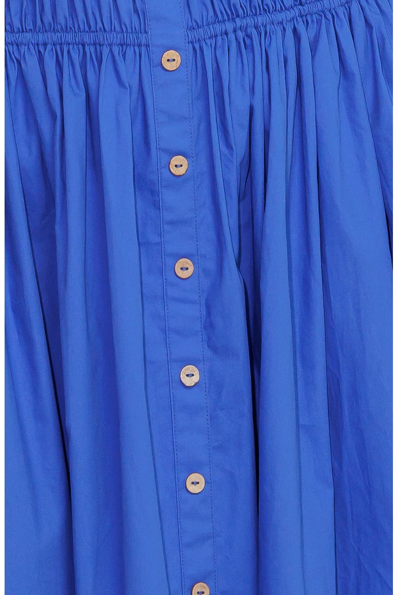 Shirred Cotton Maxi Sundress, Alternate, color, COBALT BLUE