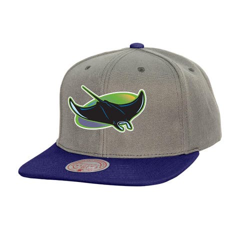 Men's Mitchell & Ness Gray Tampa Bay Rays Cooperstown Collection Basic Flip Snapback Hat