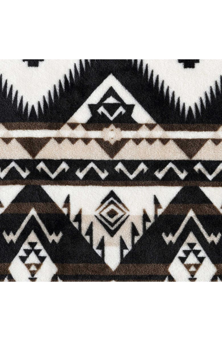 Wrangler Jesse Ikat Plush Fleece Throw Blanket, Alternate, color, Dark Brown
