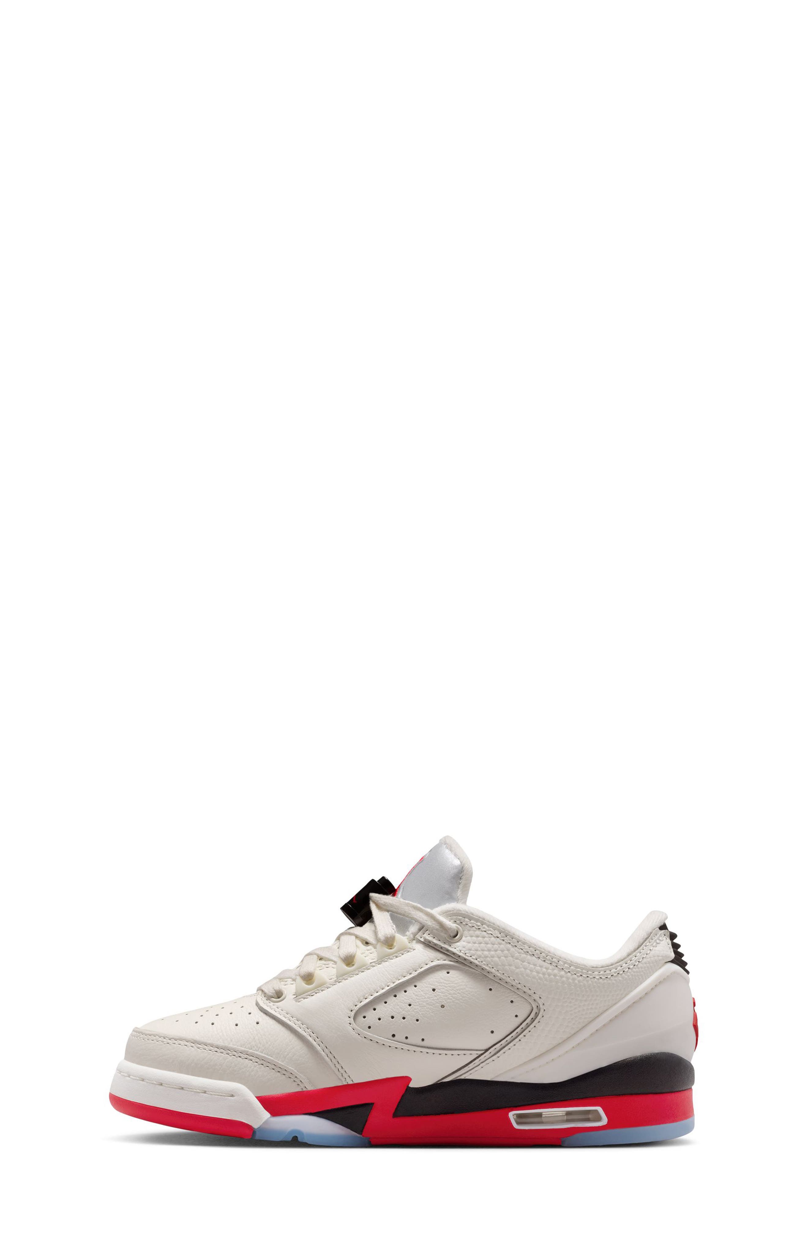 Jordan Kids' Sixty Plus Low Basketball Sneaker, Alternate, color, Sail/ Fire Red/ Black/ Silver