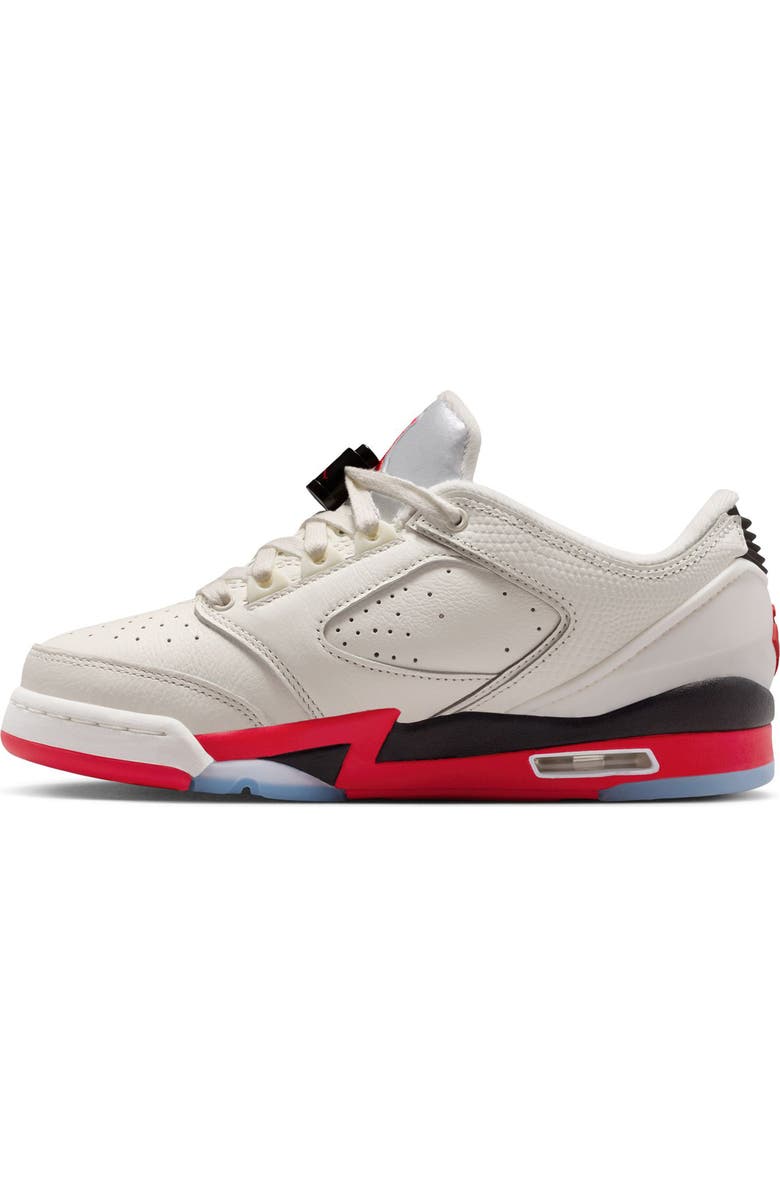 Jordan Kids' Sixty Plus Low Basketball Sneaker, Alternate, color, Sail/ Fire Red/ Black/ Silver