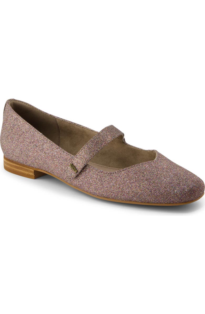 TOMS Bianca Rainbow Glitter Mary Jane Flat, Main, color, Gold