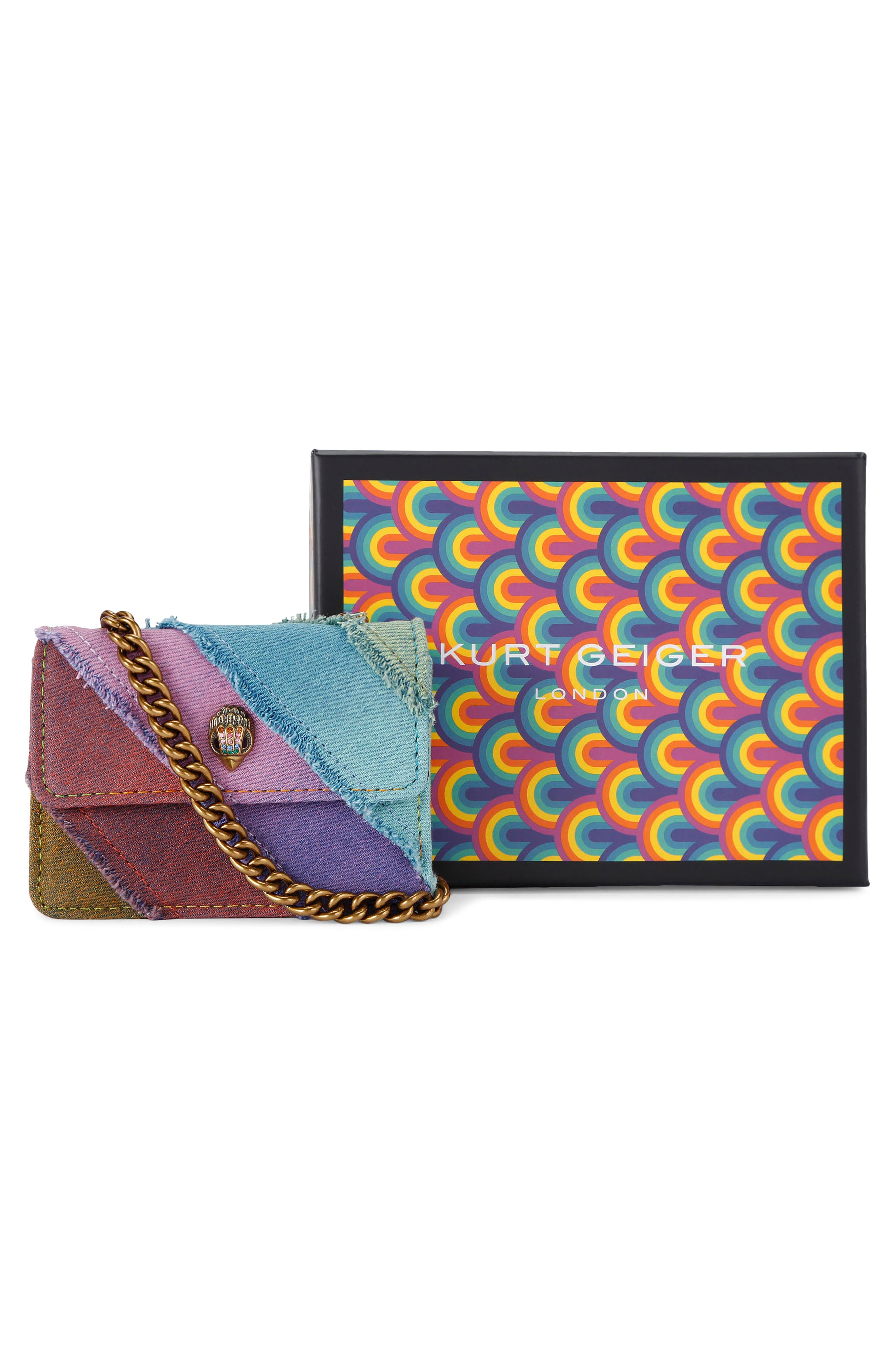 Kurt Geiger London Micro Kensington Denim Crossbody Bag, Alternate, color, 